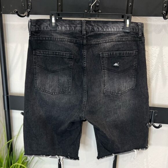 CSG cut off style denim jean shorts distressed size 34 - Picture 2 of 14